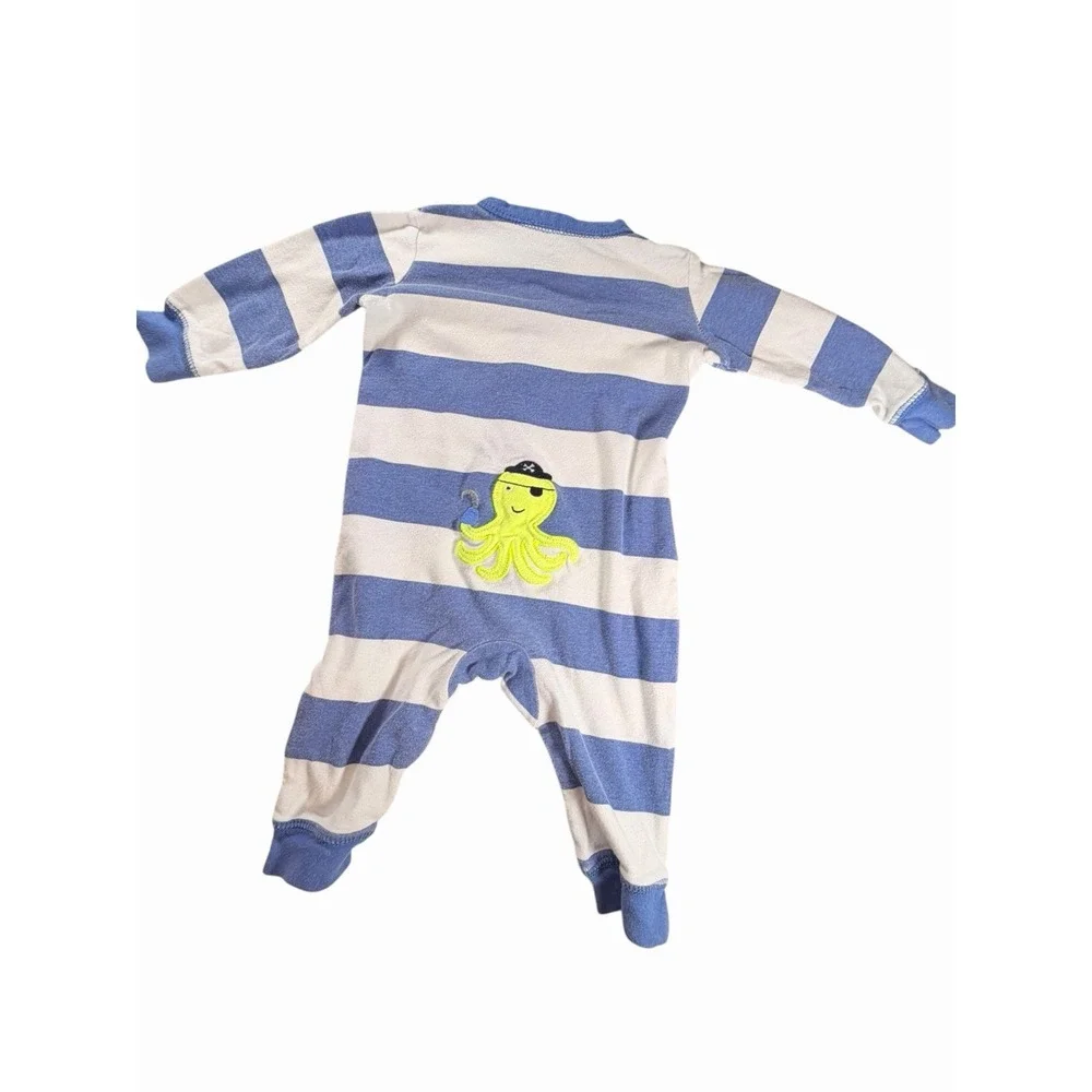 Baby Boy 6 Months Carter's Zip Footed Sleeper Nautical Lot 3 Bundle